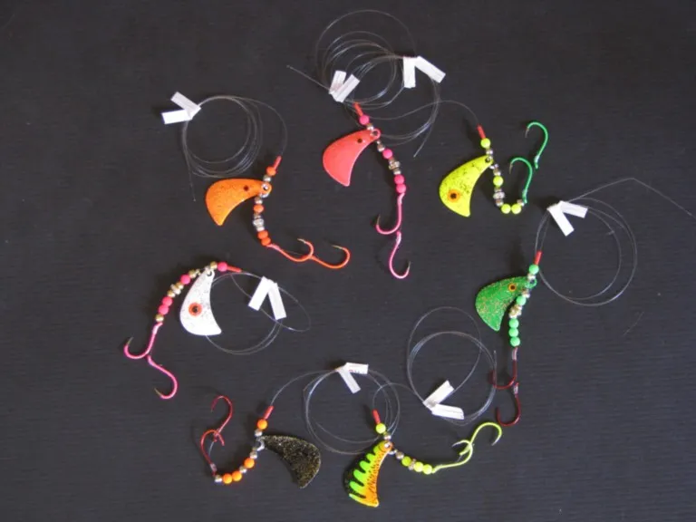 metal flake high gloss tomahawk blades kokanee lure 6 colors