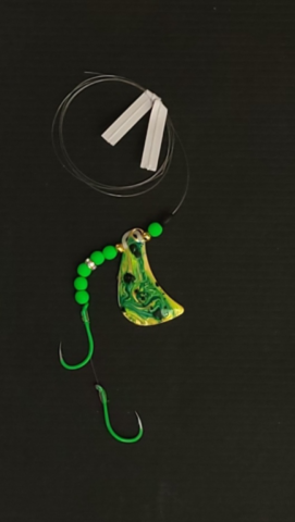 Green gold plated tomahawk Kokanee lure
