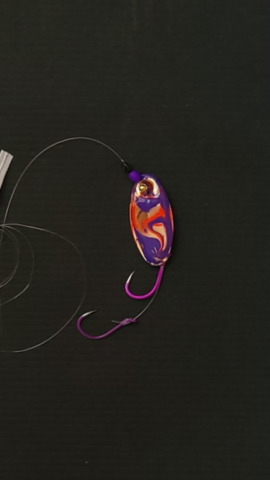 Purple gold plated inl-line Kokanee lure